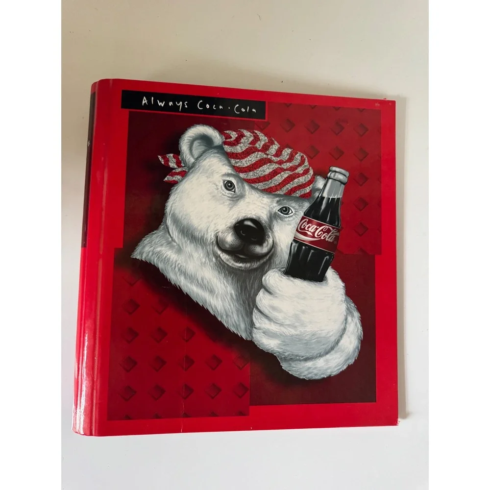 Vintage 1997 Coca-Cola Polar Bear 1.5 Inch Ring Binders Set of 2 Stuart Hall